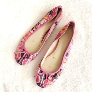 Saks Fifth Avenue 10022-SHOE Ballerina Bow Front Flats